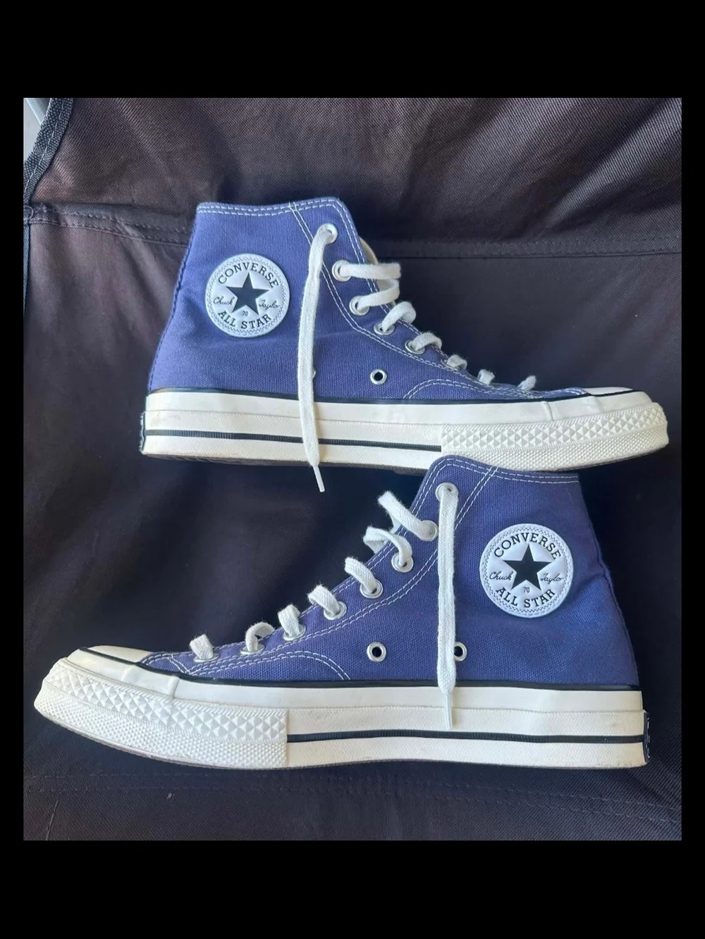 Converse Navy and White High-Top Sneakers